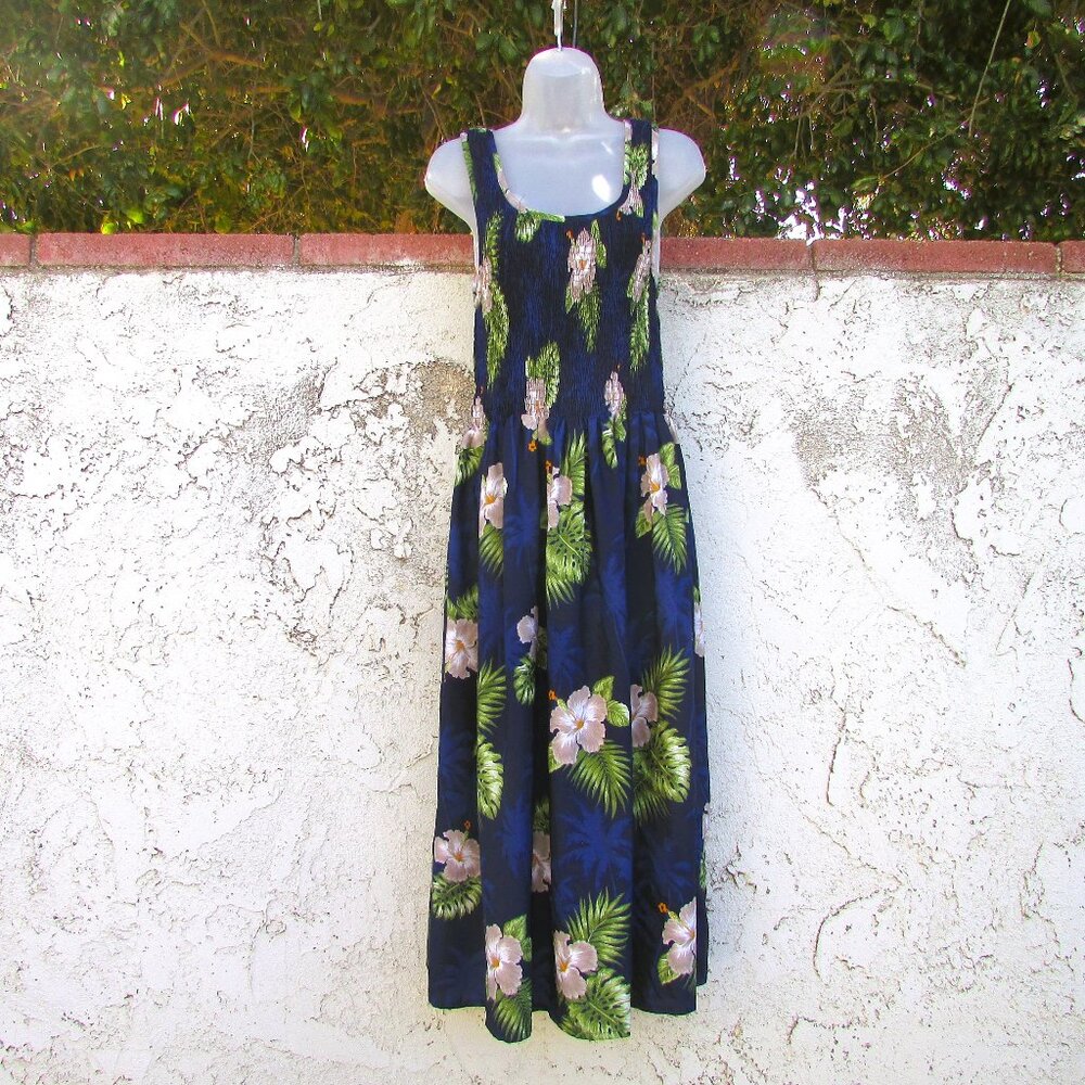 Rima Beachworld blue green elastic top dress O/S